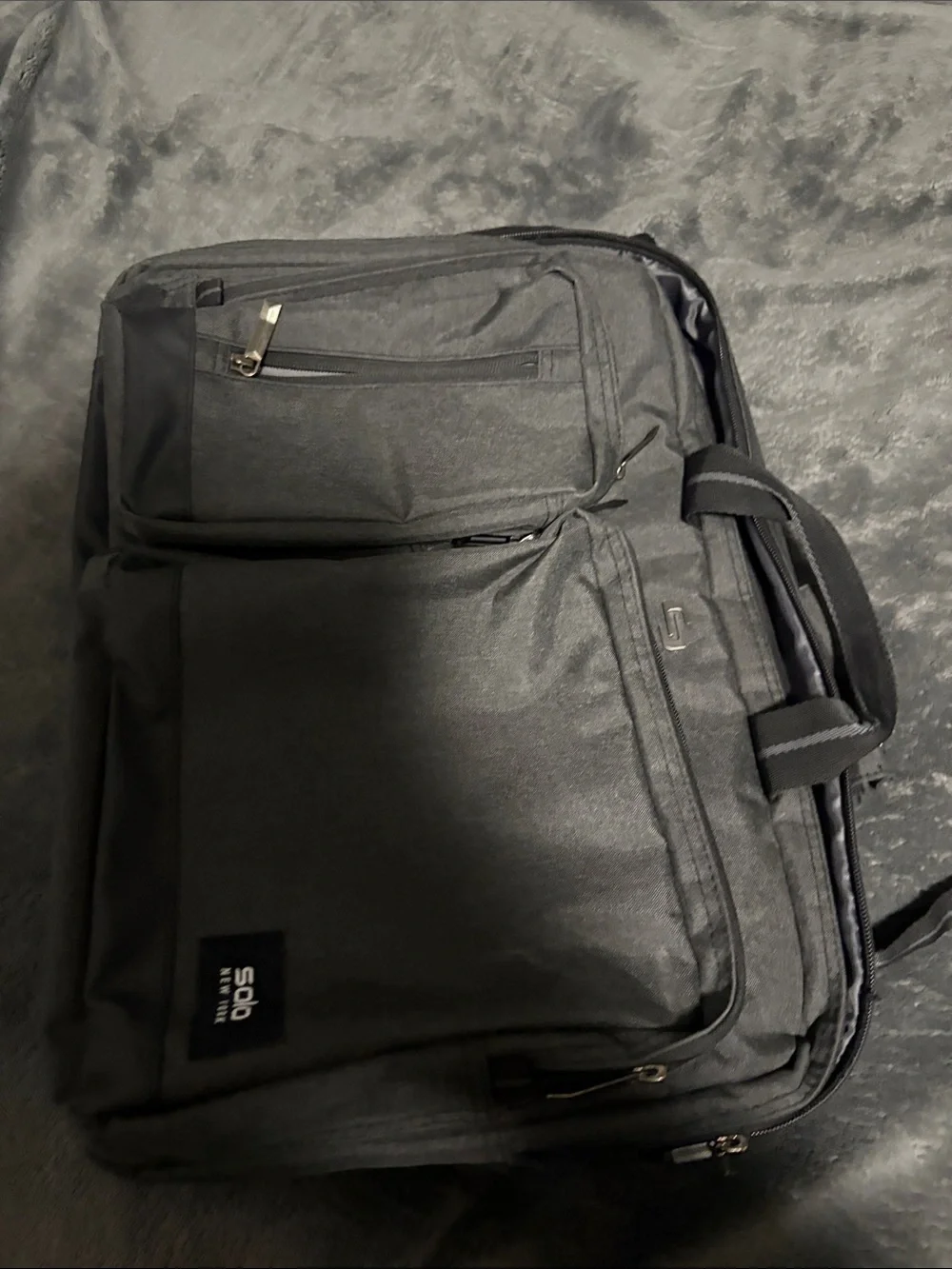 Solo New York Black Men's Travel Briefcase backpack